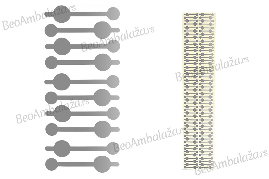 Samolepljiva zaptivka - aluminijumska sigurnosna traka 35 mm srebrna - 96 kom