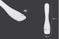 Plastična bela PE spatula 61x13mm za kreme - 24 kom