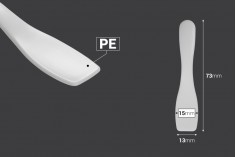 Plastična bela PE spatula 73x15mm za kreme - 24 kom