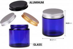 Staklena tegla 100 ml plava sa aluminijumskim zatvaračem sa unutrašnjom zaptivkom – 6 kom