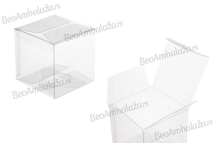 Sklopiva providna PET kutija za pakovanje 70x70x70 mm - 50 kom