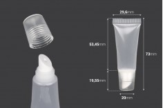 Plastična (PP) providna tubica 10 mL, za sjaj za usne - 12 kom