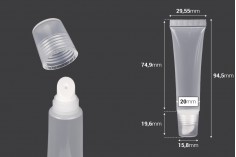 Plastična (PP) providna tubica 15 mL, za sjaj za usne - 12 kom