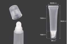 Plastična (PP) providna tubica 15 mL, za sjaj za usne - 12 kom