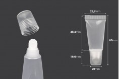 Plastična (PP) providna tubica 5 mL, za sjaj za usne - 12 kom