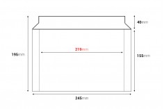 Papirna koverta 245x155 mm (pogodna za format A5) sa samolepljivim zatvaranjem - 10 kom