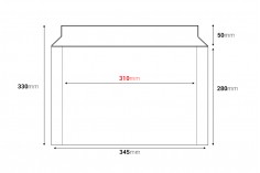 Papirna koverta 345x280 mm sa samolepljivim zatvaranjem - 10 kom