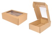 Kraft kutija 160x220x70mm za pakovanje sa prozorom - 20 kom