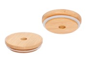 Wooden cap with rubber and hole for sticks