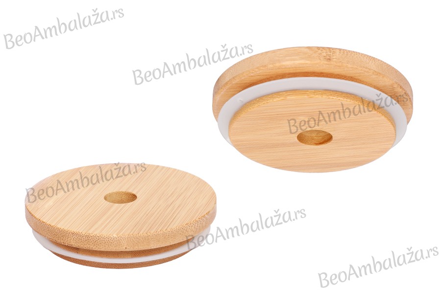 Wooden cap with rubber and hole for sticks