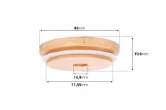 Wooden cap with rubber and hole for sticks