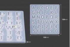 Silikonski kalup Engleska abeceda i brojevi 133x135x5 mm