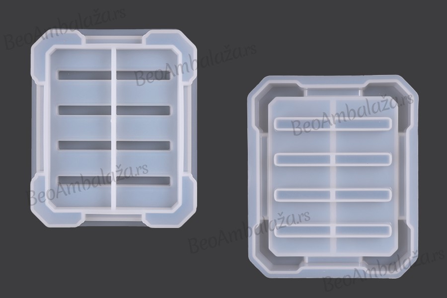 Silikonski kalup Četvrtasta osnova, za podmetače