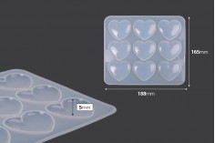 Silikonski kalup u obliku srca 188x165 mm