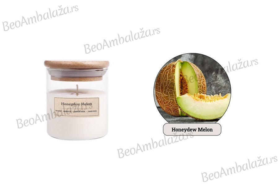 Dinja - Aromatična sveća od sojinog voska sa drvenim fitiljem (110gr)