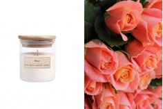 Rose - Aromatična sveća od sojinog voska sa pamučnim fitiljem (110gr)