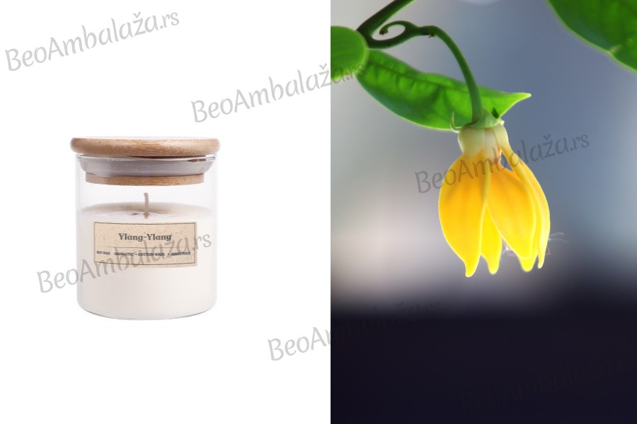 Ylang-ylang  - Aromatična sveća od sojinog voska sa pamučnim fitiljem (110gr)