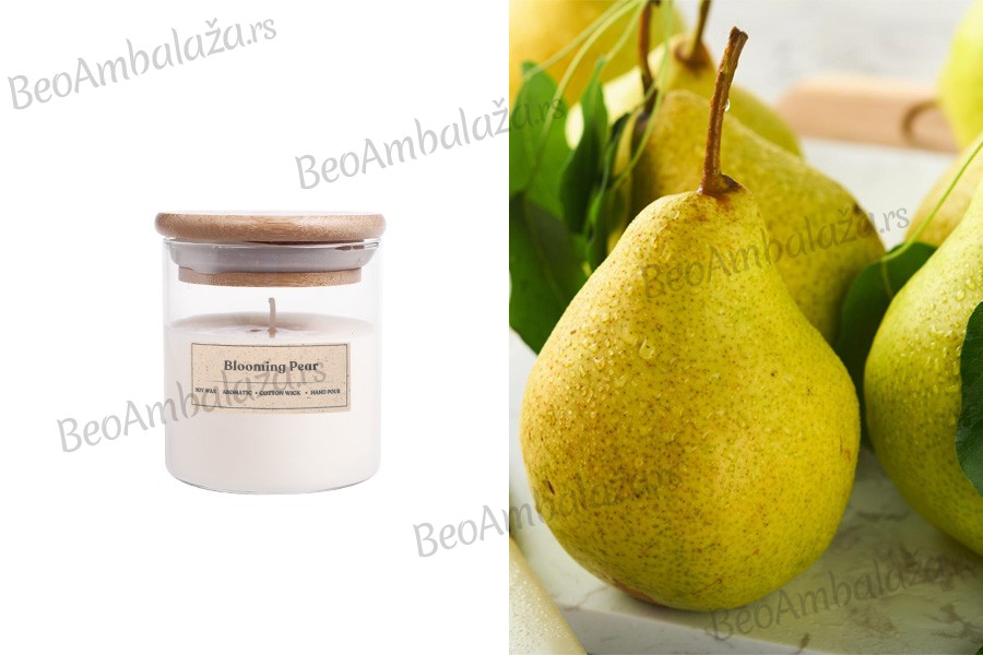 Blooming Pear - Aromatična sveća od sojinog voska sa pamučnim fitiljem (110gr)